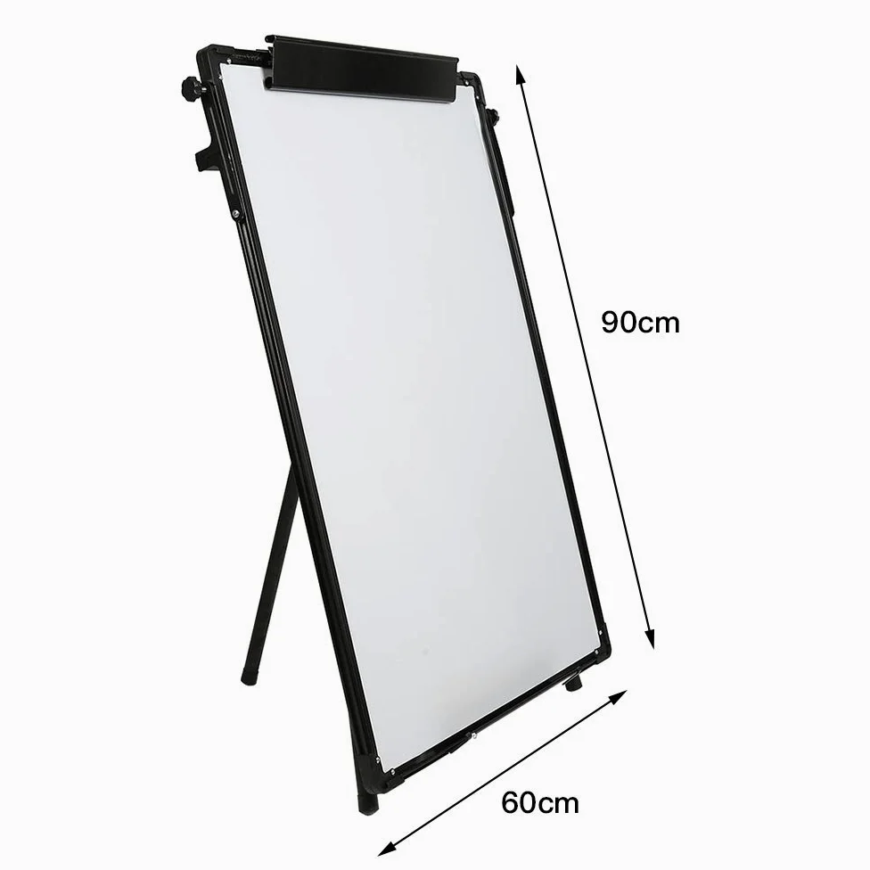 Pizarra Blanca Magnética Móvil, Pizarra Magnetica,Altura Ajustable, Pizarra Blanca con Soporte para Oficinas,Enseñanza (60 * 90 cm (Negro))