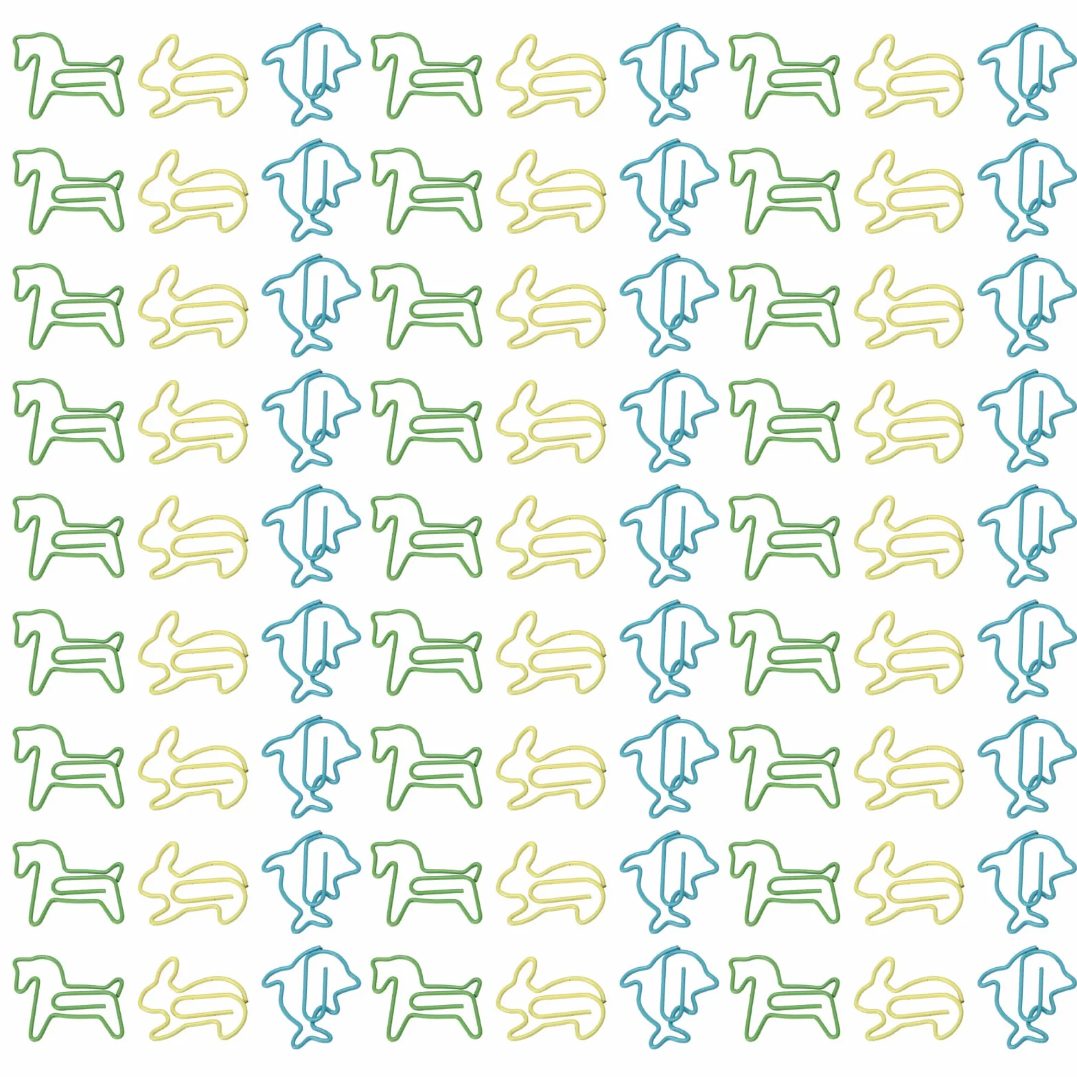 Yctze Clips de Papel, Clips de Papel de Metal, Mini Innovador Combo de Delfín de Conejo, Pequeños de Metal para Papeleo, Oficina, Escuela, 32 Cajas, 3 Colores