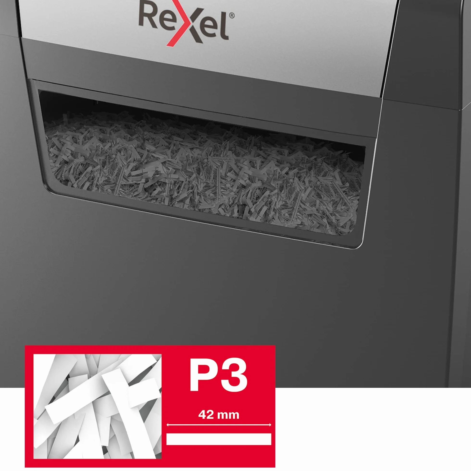 Rexel 2104570EU - Destructora Personal/Home Office Momentum X308, Destruye hasta 8 Hojas, Papelera de 15L, Corte en Confeti, Seguridad P3, Ideal para Casa/Negocios, Destruye Papel, Grapas y Clips