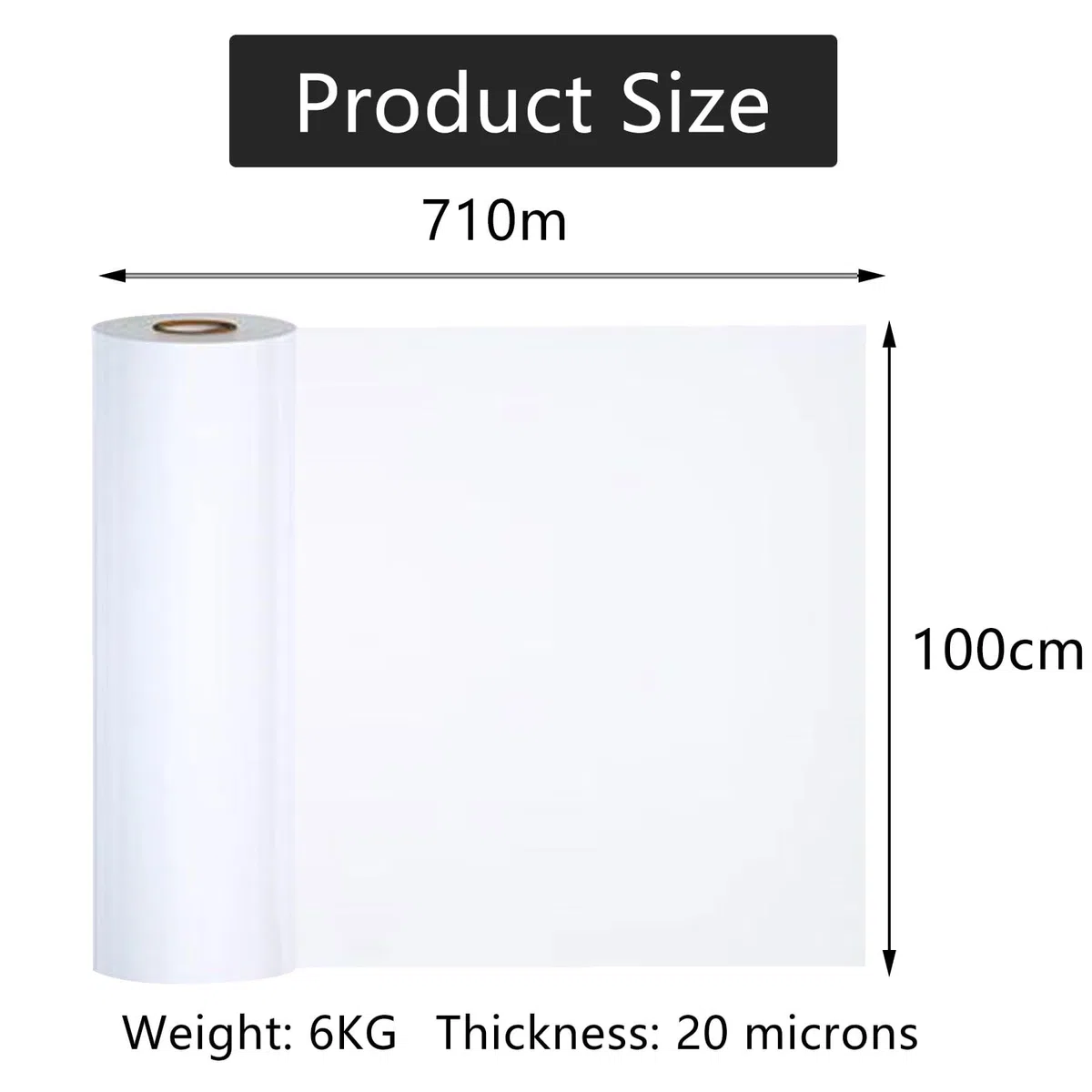 Film Estirable Transparente para Muebles, Película Estirable Film de Embalaje Flexible Resistente y Resistente al Desgarro Film para Palets Industrial Mudanzas y Envíos(Size:2 pack - 100cm x 710m)