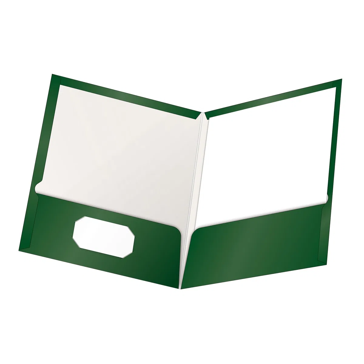 Oxford Carpetas laminadas de doble bolsillo, tamaño carta, verde, capacidad para 100 hojas, caja de 25 (51717)