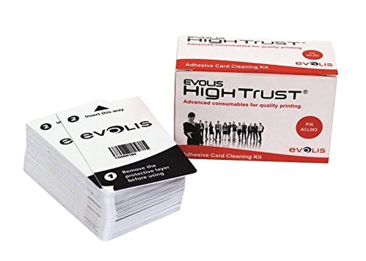 Evolis ACL003 Kit de tarjetas de limpieza adhesivas paquete de 50
