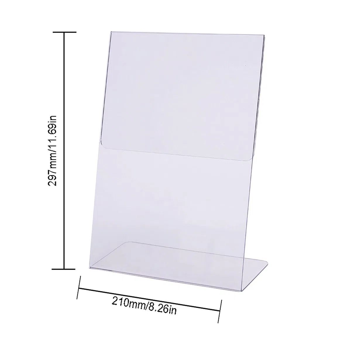 QINGGANGLING999 Restaurantes Soporte de Pantalla Soporte de Signo acrílico Inclinado, 8,5 x 11 Pulgadas Marcos de anuncios Catering, Tienda Eventos de conferencias (10 PCS) Soporte de Cartel