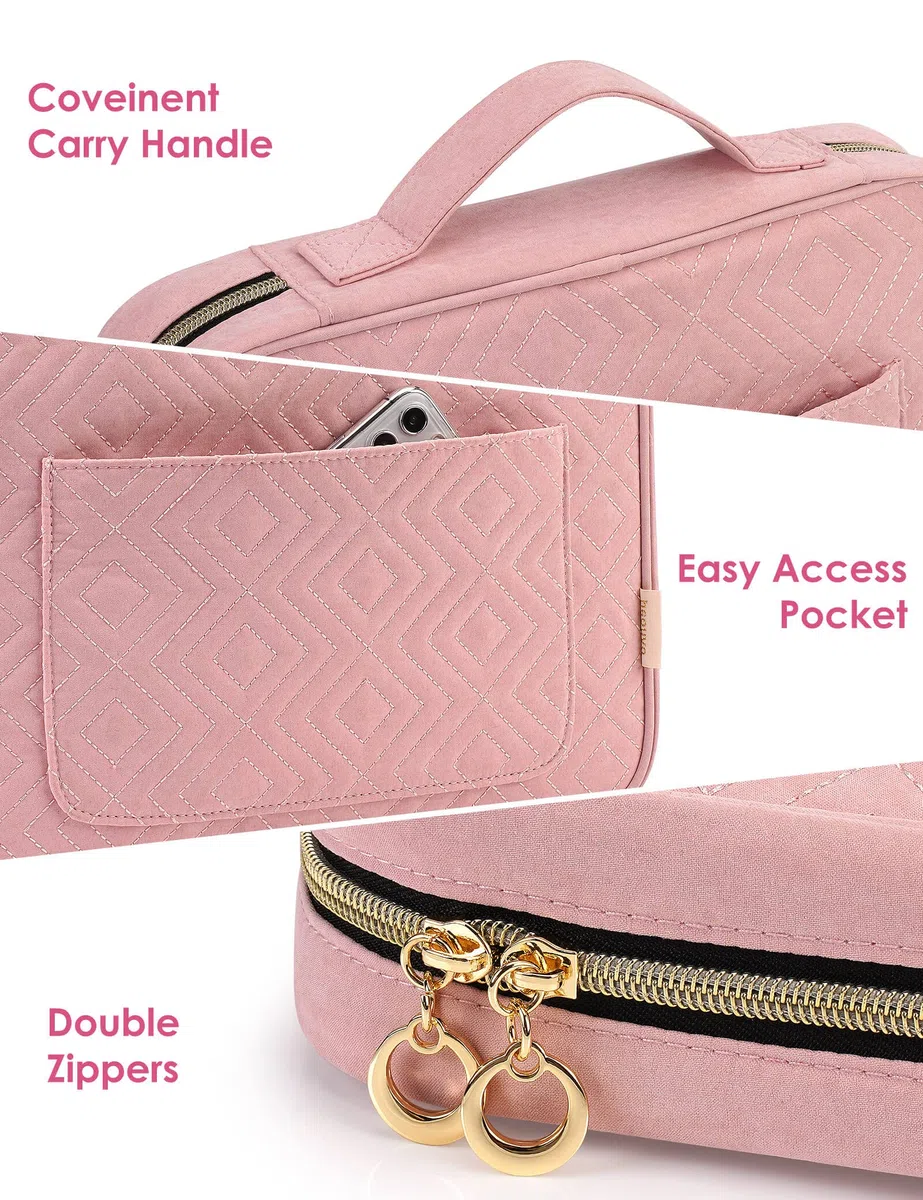 Heouvo Fundas de Biblia para mujer, funda de transporte acolchada de algodón con bolsillos/asa, ideal para estudio bíblico/uso diario, regalo perfecto para mujeres y niñas