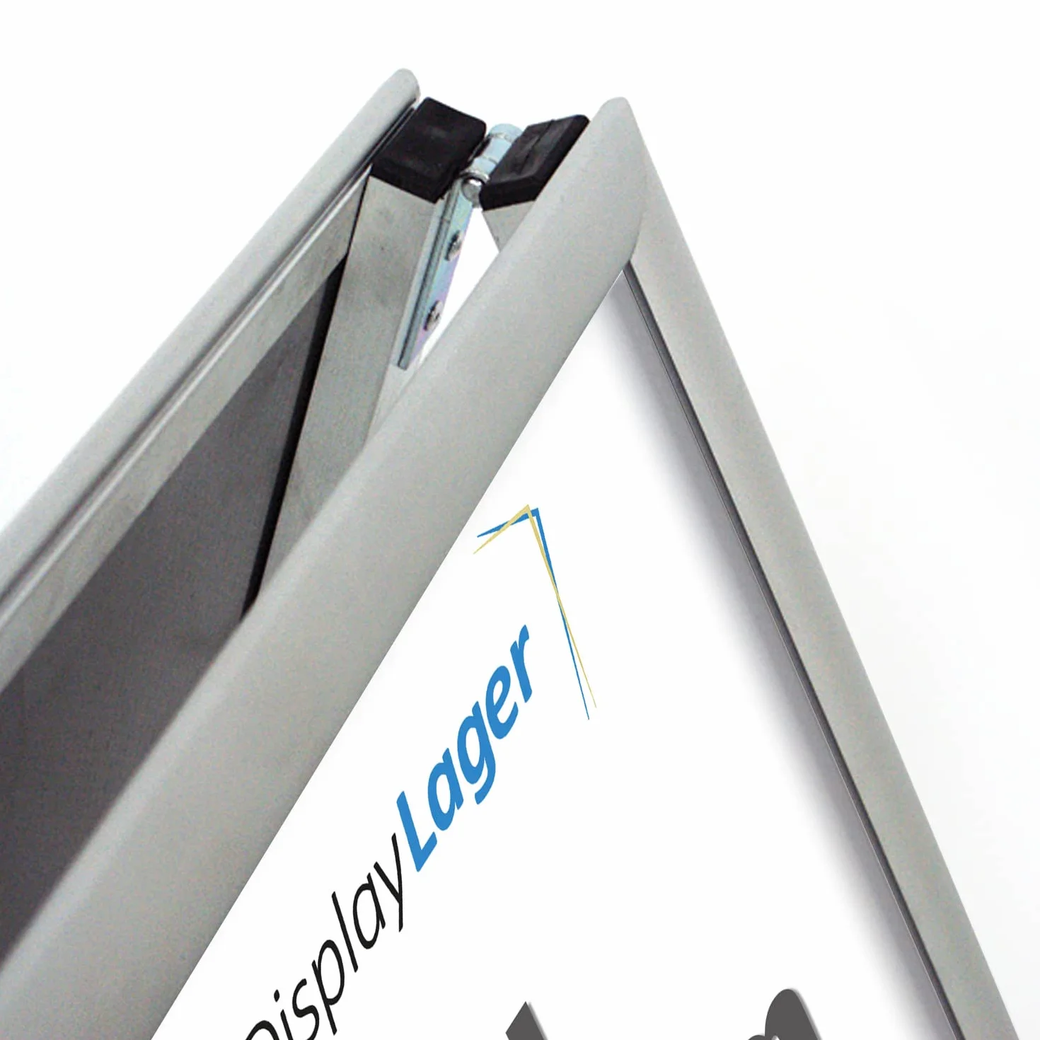 DisplayLager - Customer Budget Alu-Line, plata, para uso interior, ambos lados (2 carteles) (A1)