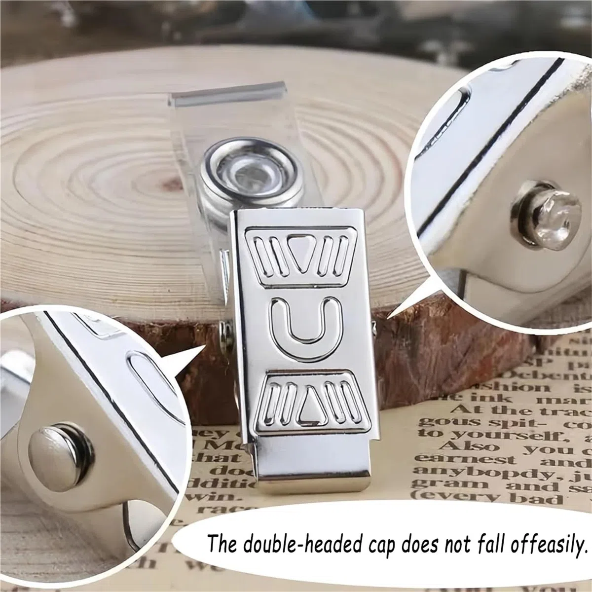 Clips for insignias, 300 unidades, tarjetero de identificación plástico transparente con clips
