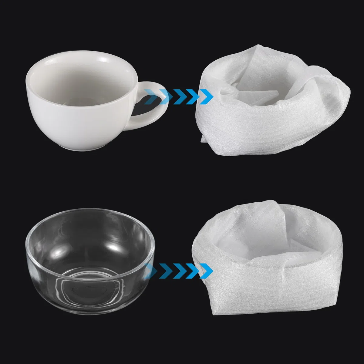 QUARKZMAN QUARKZMAN Bolsas De Embalaje De Espuma 16" X 22" Bolsas Blancas 80 Piezas|Burbujas Para Envolver Suministros De Embalaje Con Espuma Fundas De Embalaje Para Platos Muebles