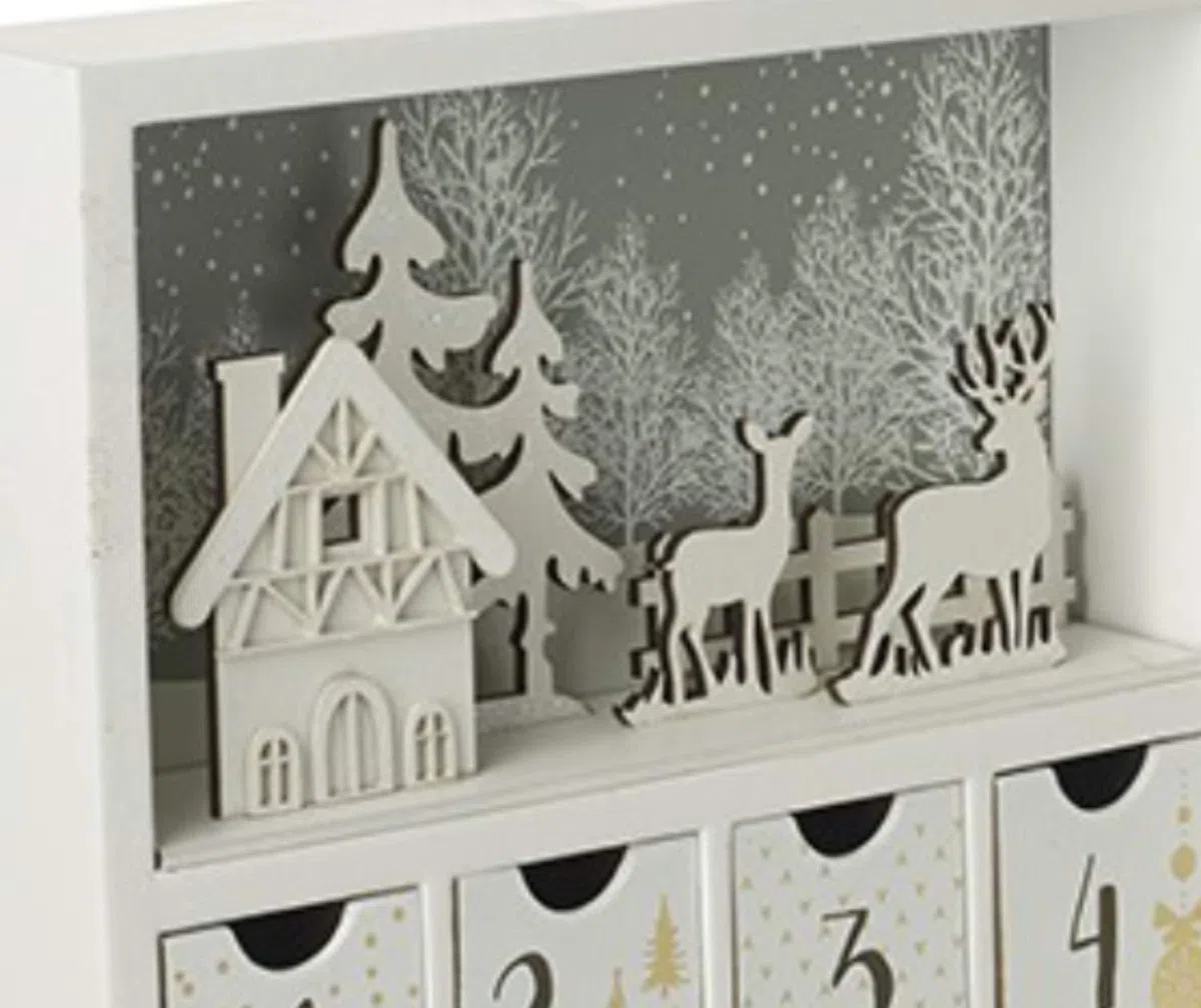 Calendario de Adviento de madera