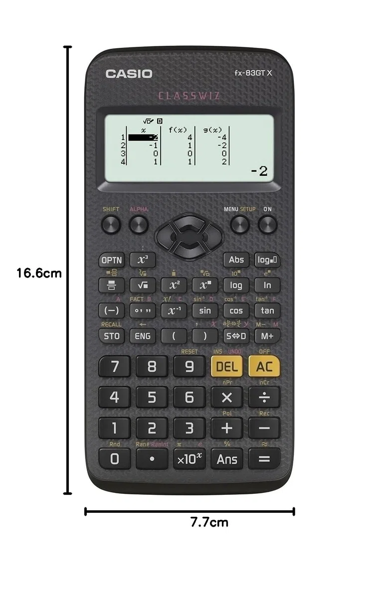 Casio fx-83GTX Calculadora científica, Color Negro, Color Negro