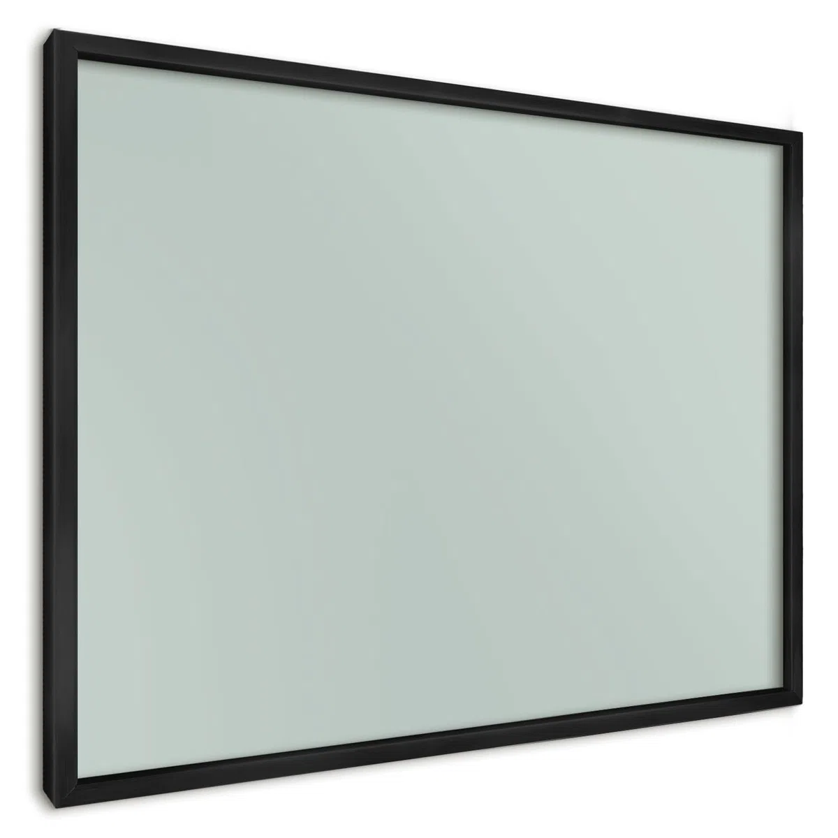 Panel Magnético Informativo 70x50 cm | con Marco Negro | Menta Clara | Montaje Fácil | Pizarra de Pared | Para Restaurante y Bar | Expositor para Menú, Ofertas del Día