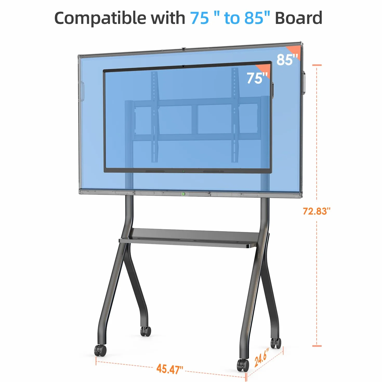 MWE 86 Pulgadas 4K UHD White Board, 8+64GB, Pantalla Tactil Pizarra Digital Interactiva, Pizarra Electrónica Grande, Eingebautes Mikrofon, Kamera, Adecuado para la Oficina, la Educación y el Hogar