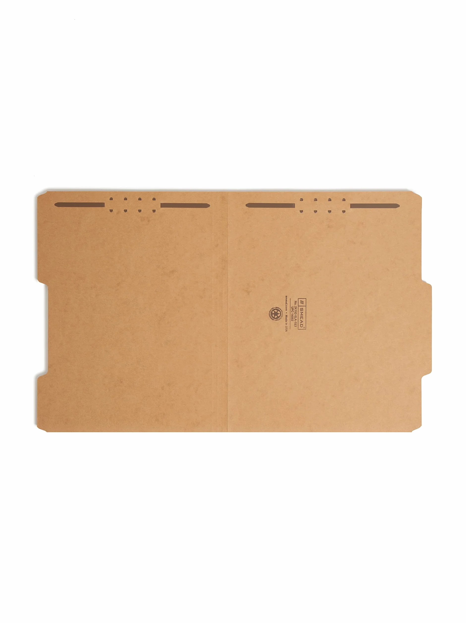 Smead cierre Archivo Carpeta, 2 cierres, 2/5-cut Tab derecho de centro posición, tamaño carta, Kraft, 50 por caja (14882)