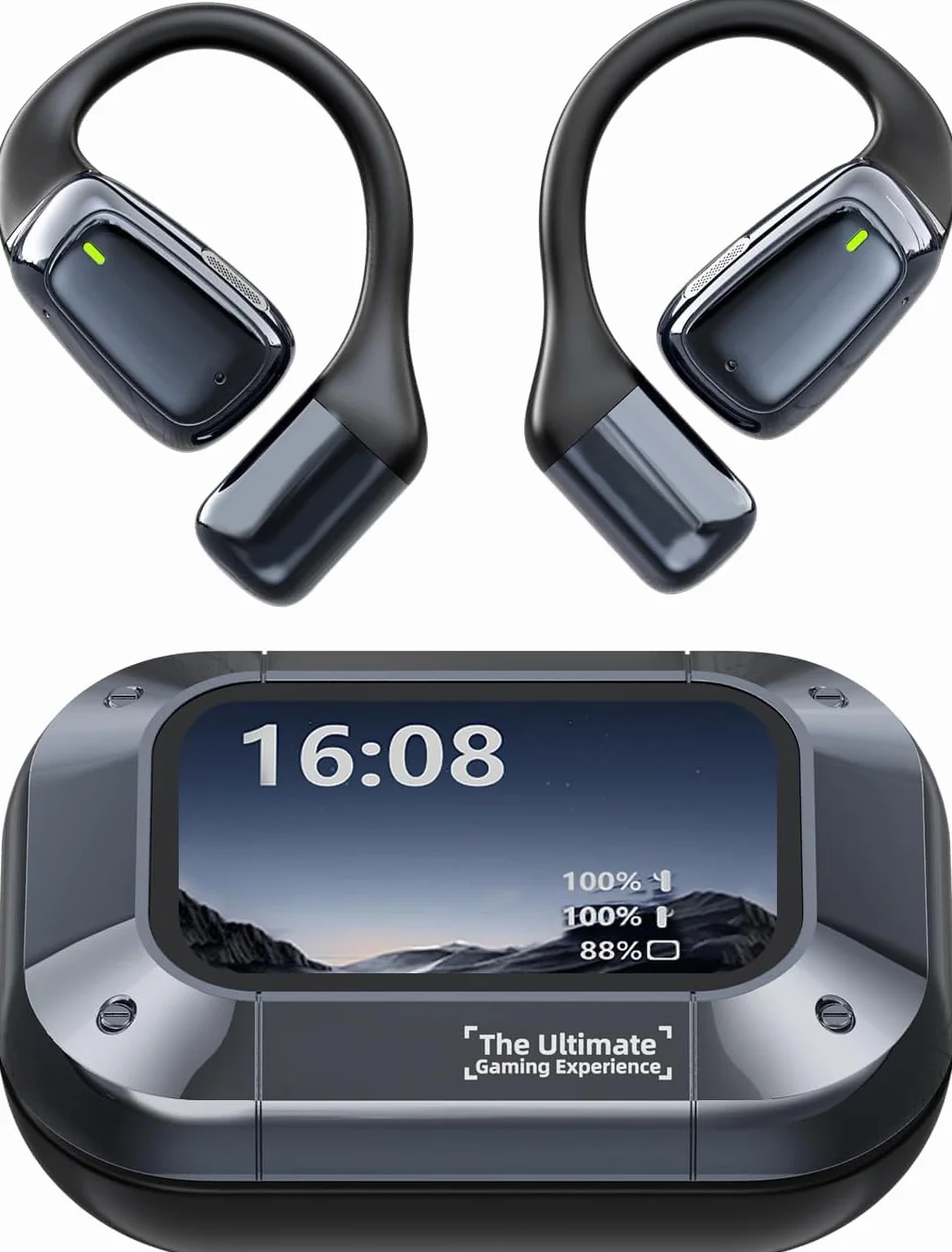 [2026 Nuev] NE25 AI Auriculares Traductor en Tiempo Real con Pantalla LCD, 134 Idiomas y 8 Modos de Traducción, 3 in 1 AI Auriculares Traductor, Bluetooth 5.4 con ENC y App con para Viajes/Negocios