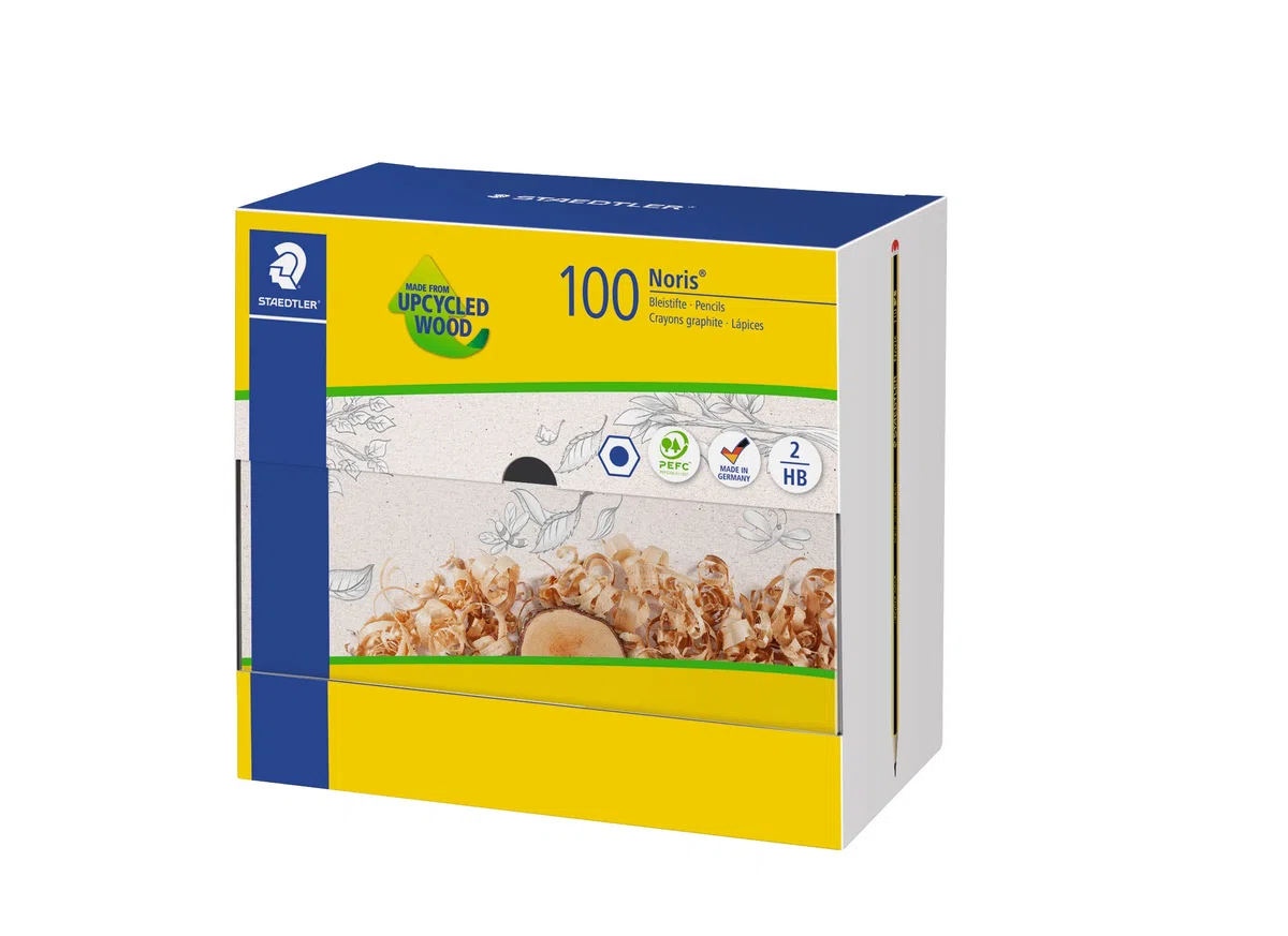 STAEDTLER 120HBCA1 PST - Caja expositora con 100 lápices Noris de graduación HB, Negro
