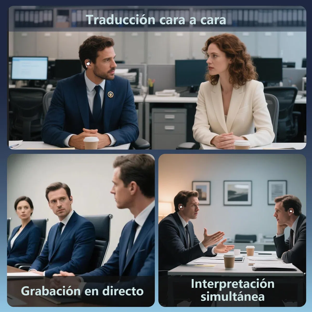 AI Auriculares Traductores de Idiomas, 7 Modos de 60H Auriculares Bluetooth Oído abierto para Viajes Negocios, Bluetooth 5.4 Traducción Audífonos de traducción en tiempo real 164 idiomas, Negro