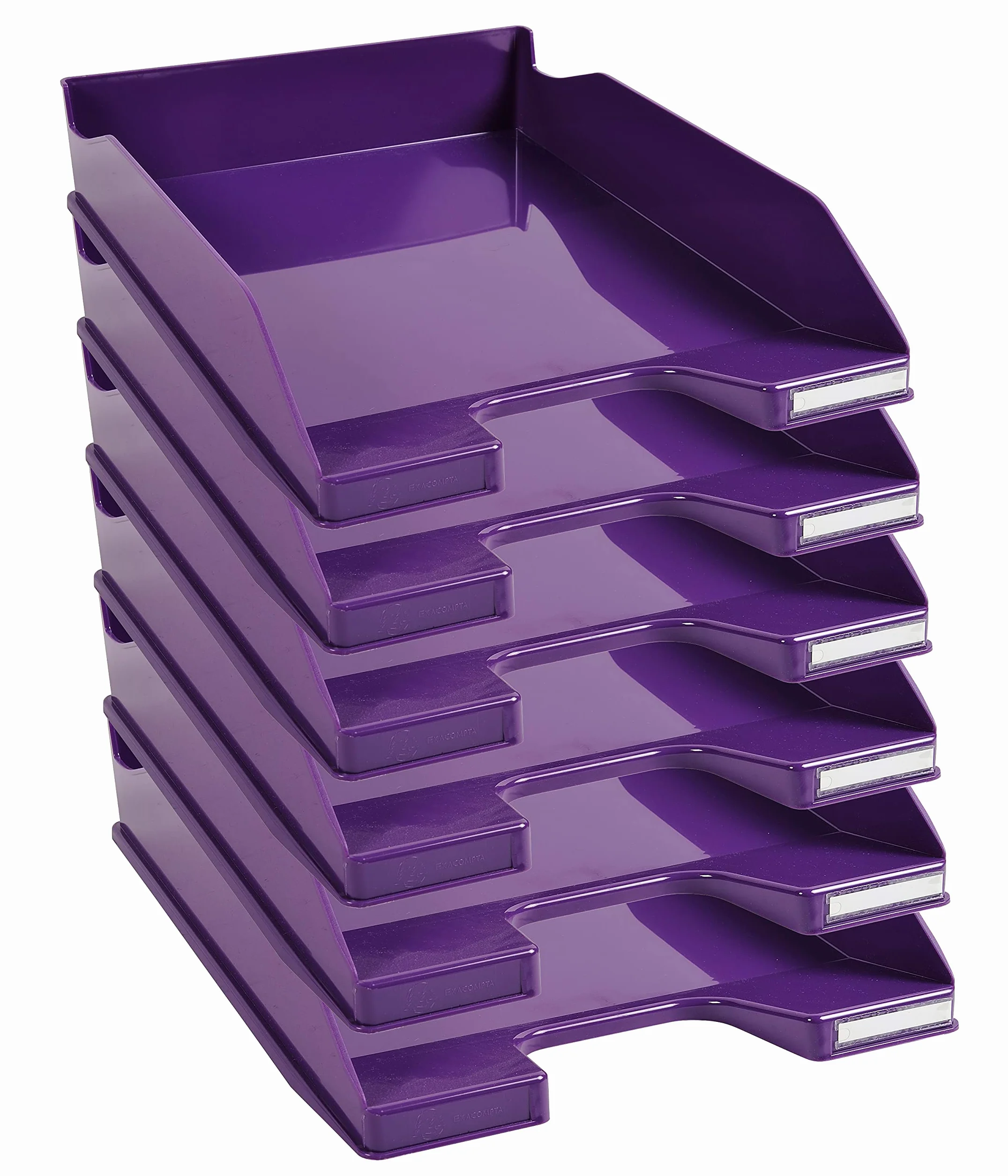 Exacompta COMBO MIDI juego de 6 bandejas para documentos A4+ 34,6x25,5x6,5 cm violeta brillante