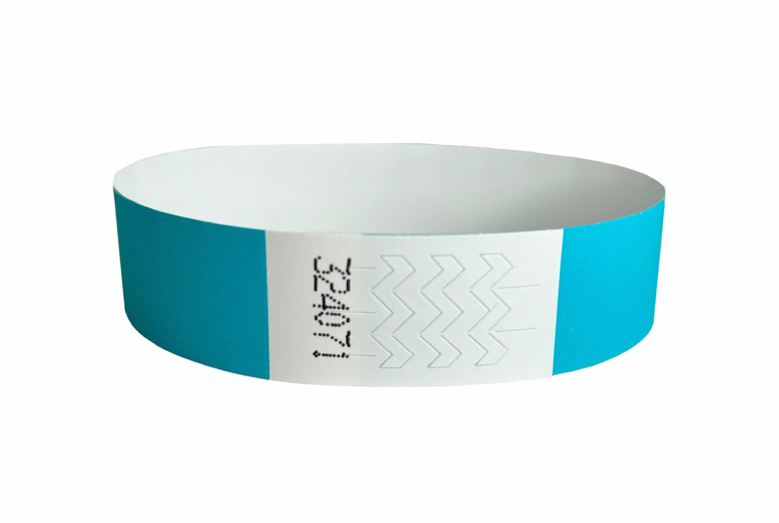 Pulseras de papel fluorescentes neon para eventos fiesta discoteca - Pulsera identificativa festival wristband Aqua
