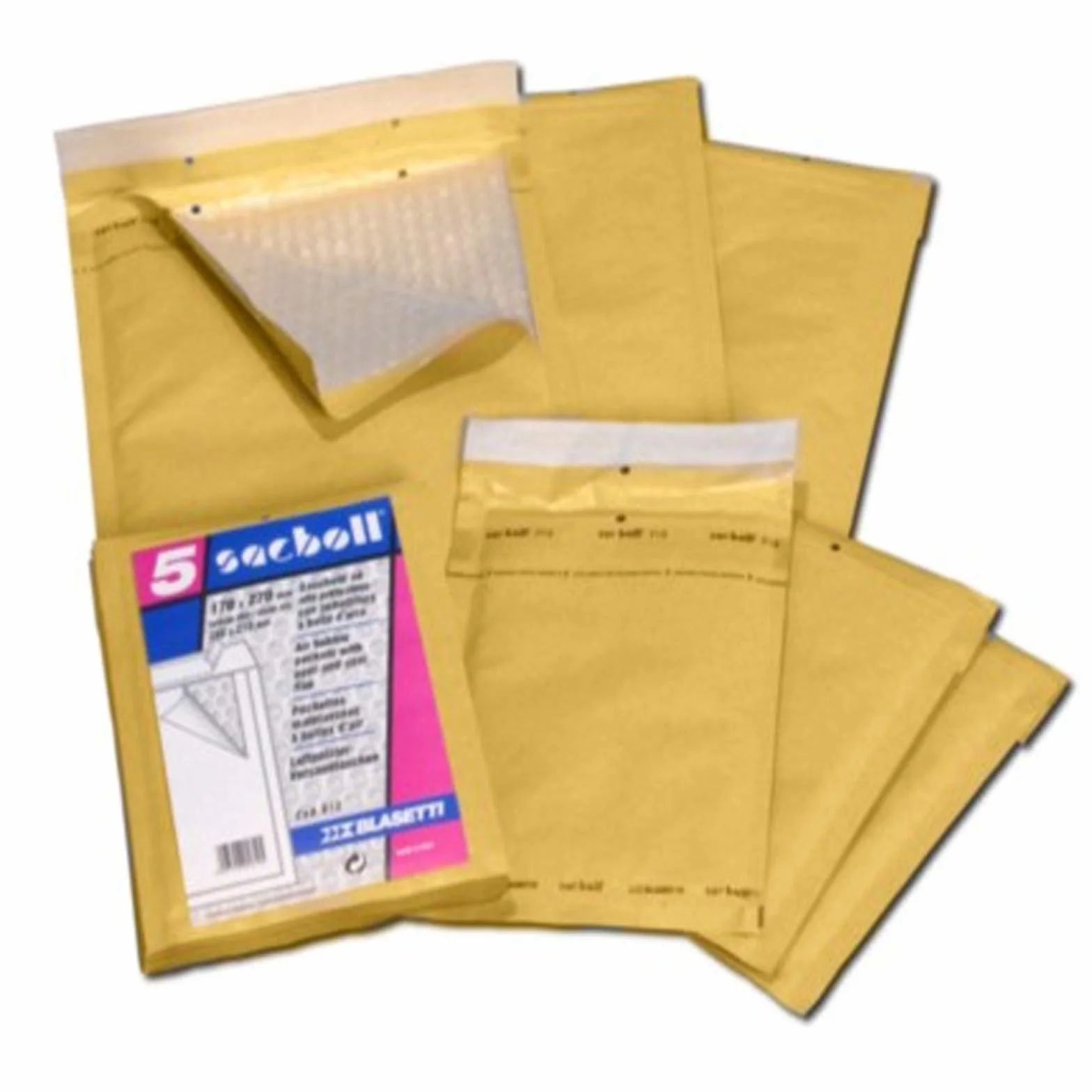 100 sobres acolchados Blasetti H/715 med. 27 x 36 cm postales envíos burbujas de aire