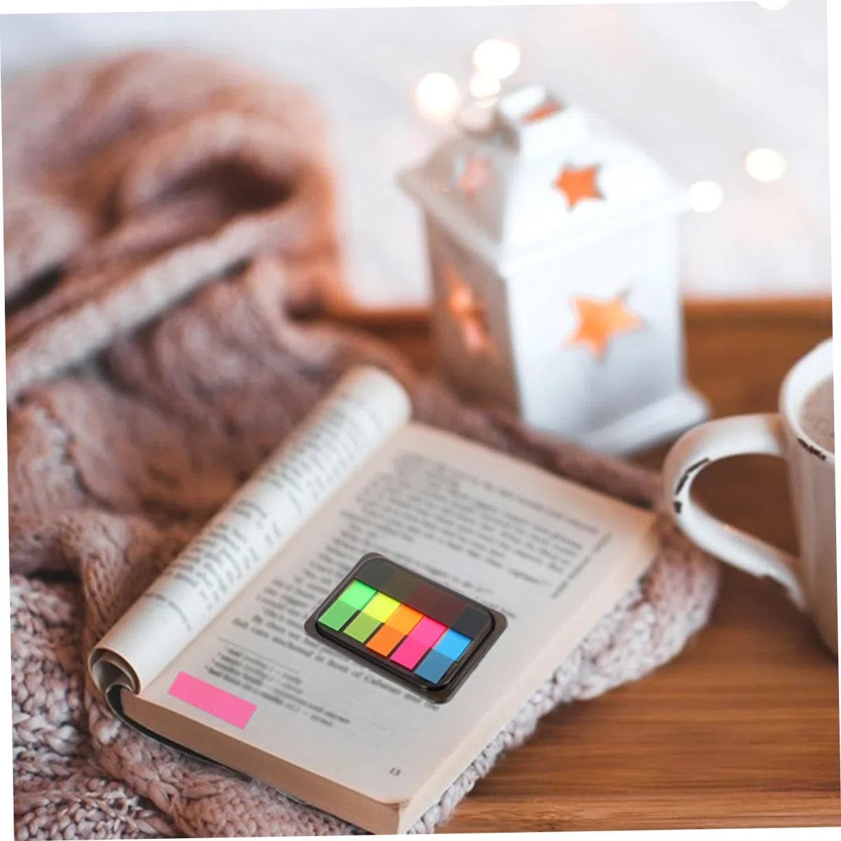 DOITOOL 5 Series Pestañas Adhesivas Fluorescentes Libros De Cajas De Notas Índices Estudio Y Oficina Marcadores De Páginas Reutilizables Y Prácticos Organización 6 Cajas*5