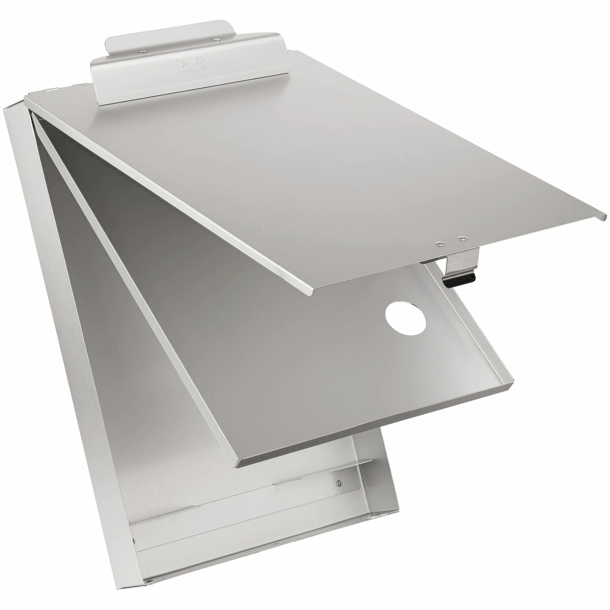 Saunders 21017 CruiserMate - Portapapeles con forma de caja (23 x 34,5 cm, 2 compartimentos), color plateado