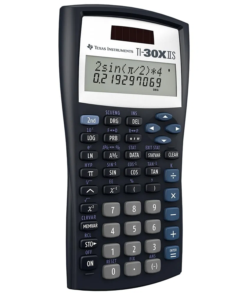 Texas Instruments TI-30 X IIS Pocket Scientific Black Calculator – Calculators (Pocket, Scientific, 11 Digits, 2 lines, battery/Solar, Black)