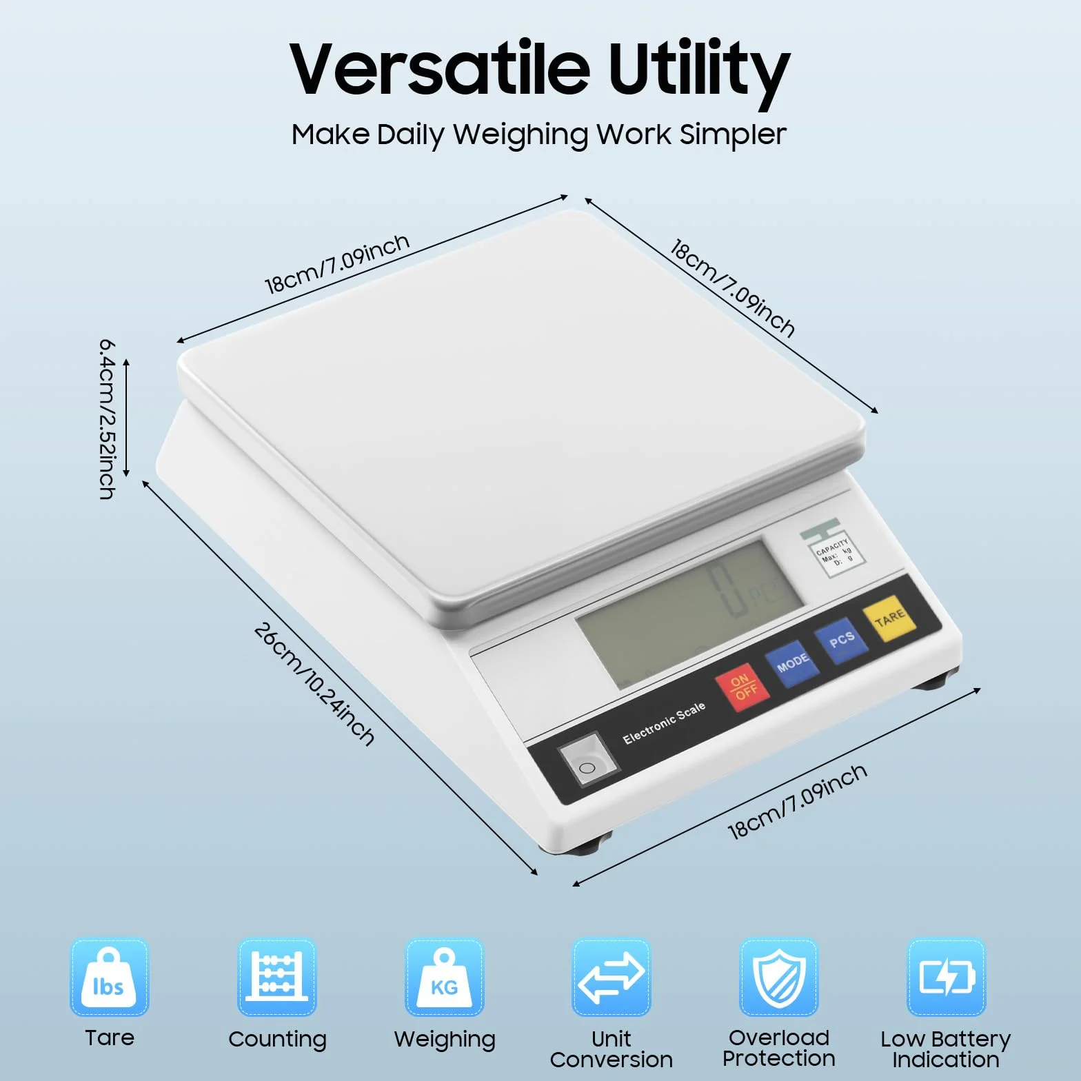 Báscula digital, báscula de precisión, báscula de oro, báscula fina de laboratorio, báscula de joyería, 7500 g/0,1 g, precisión de calibración digital, 26 x 18 x 6,4 cm
