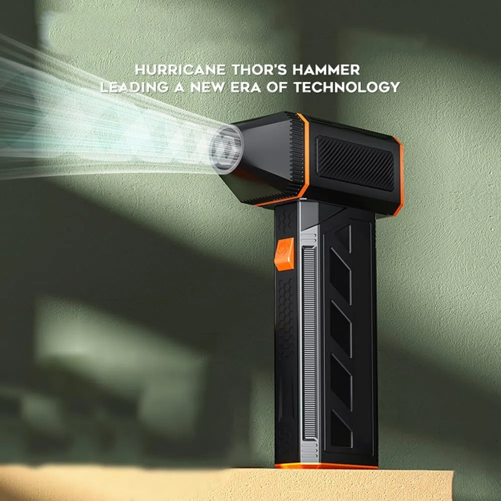 Plumero de aire compacto y ligero con ventilador turbo jet, 130000 RPM, 120 W súper potencia