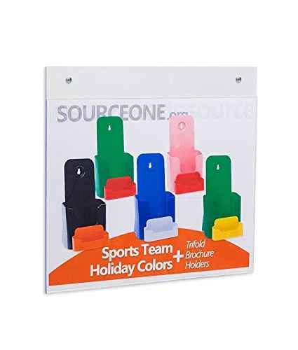 SourceOne WM-11X85-6P - Soporte de pared para señalizaciones (11 x 8,5 pulgadas, 6 unidades)