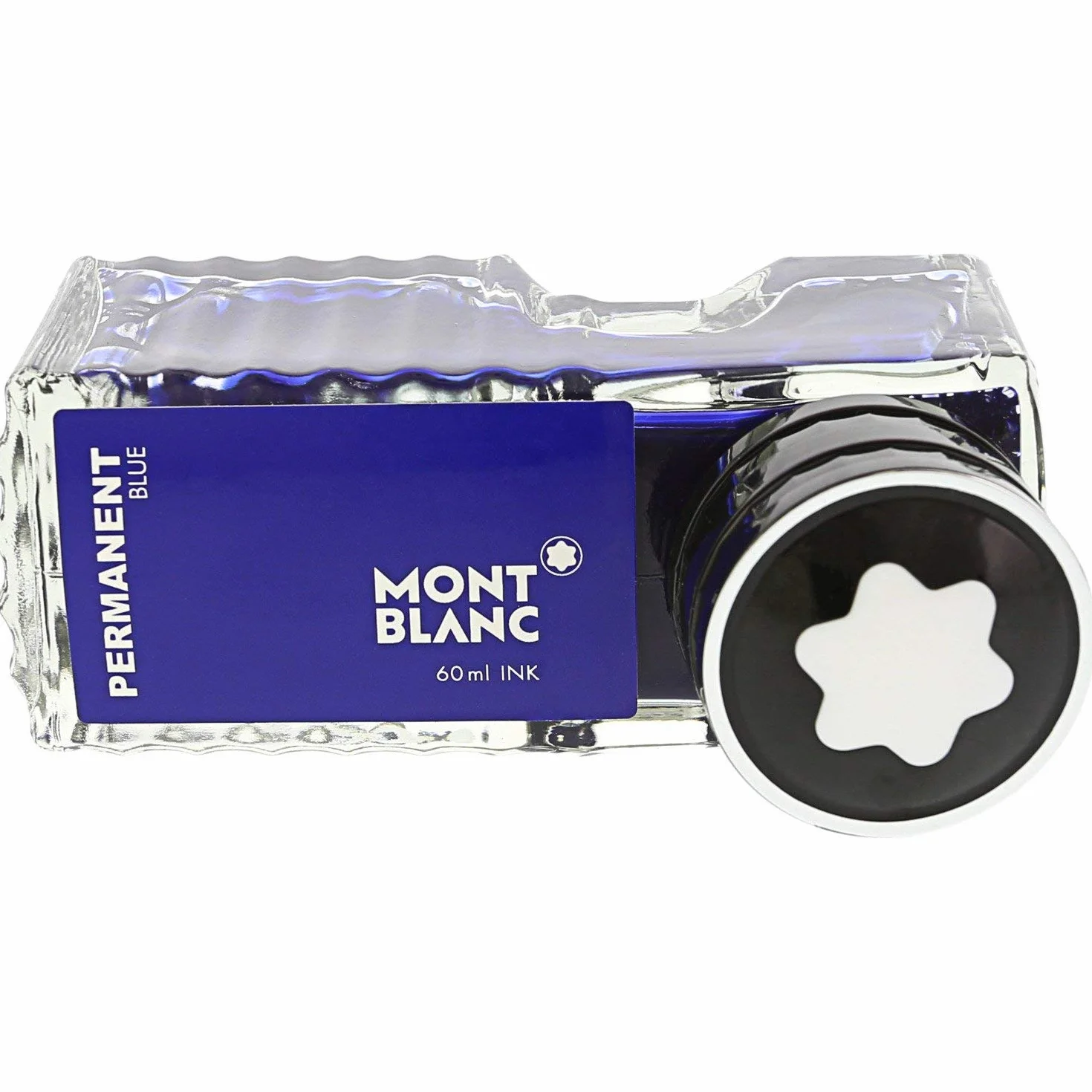 Montblanc 107756 Tintero Permanent Blue – Tinta para pluma de alta calidad en lujoso diseño, 1 x 60 ml