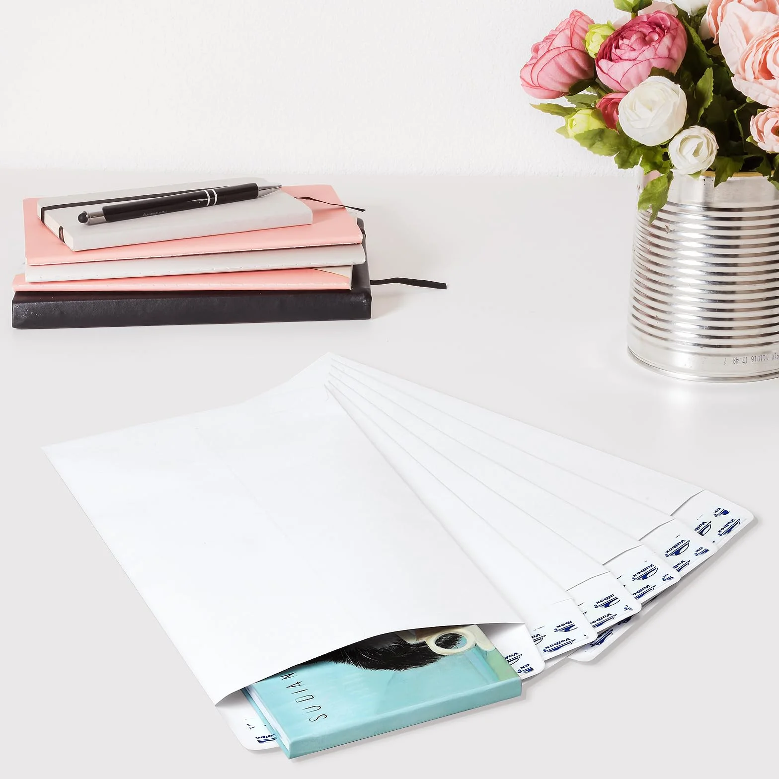 ValBox - Sobres de seguridad autoadhesivos, 15 x 23 cm, 250 unidades, sobres blancos pequeños para envío, almacenamiento y organización
