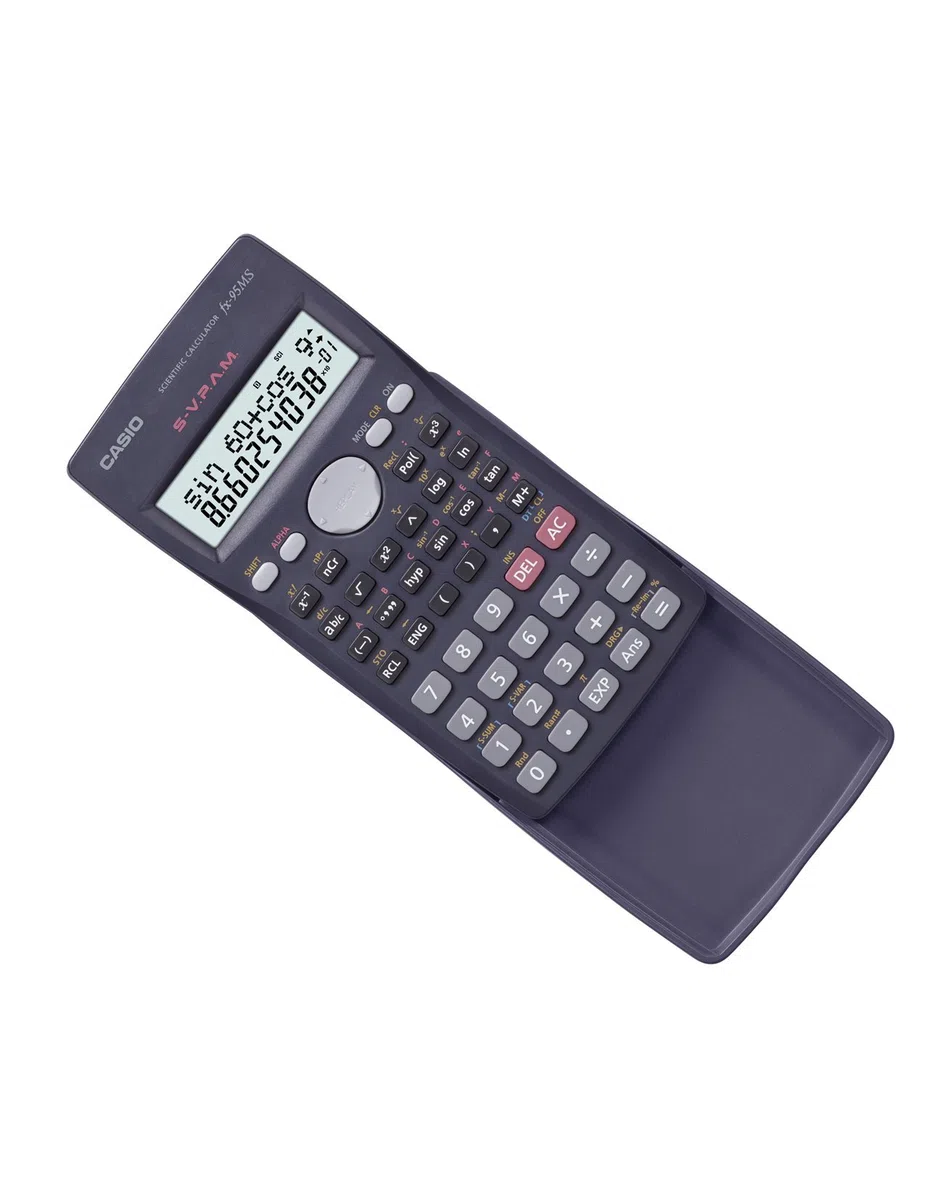 Fun Casio FX de 95ms Calculadora Científica de 2 Líneas Natural Pantalla Textbook 244tion Black Color