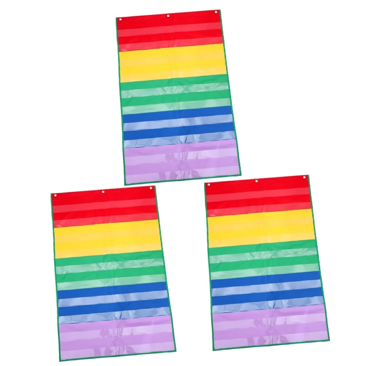 TEHAUX 3piezas Organizador De Bolsillo Para Aula Carteles De Estudio Soporte De Tarjetas Colgante Para Clases Diseño Práctico Para Tarjetas De Aprendizaje y Accesorios De Oficina Para