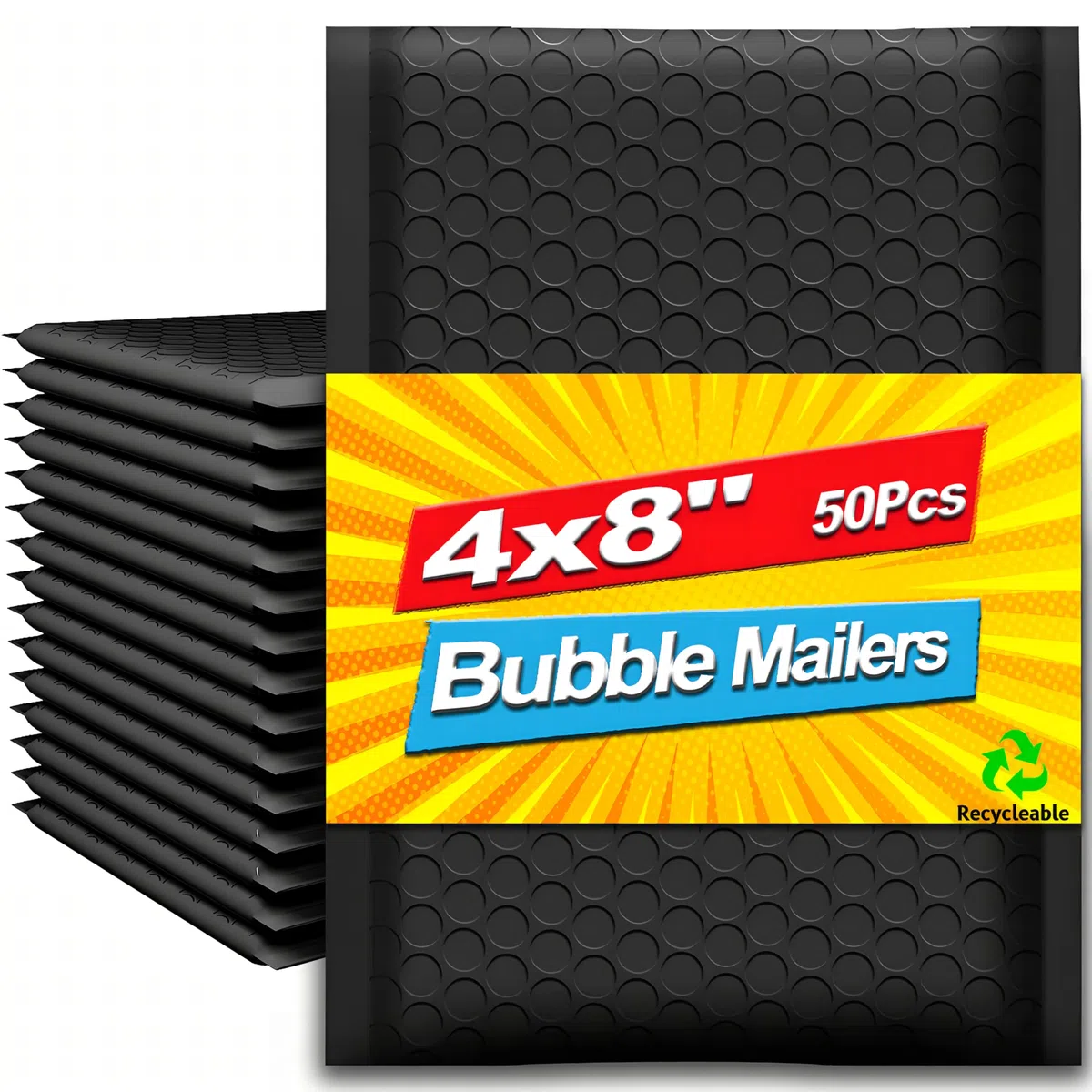Sobres de burbujas de 4 x 8 pulgadas, 6 x 10 pulgadas, 8.5 x 12 pulgadas, paquete de 50 unidades, 100, 200, 500 unidades, sobres acolchados impermeables y a prueba de desgarros, sobres de burbujas