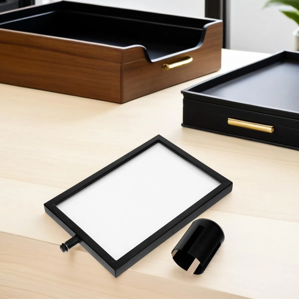 Veemoon Soportes para Letreros de Pedestal Negros Verticales A4 43 Cm 2 Unidades Base Estable para Control de Multitudes en Oficinas, Eventos y Negocios