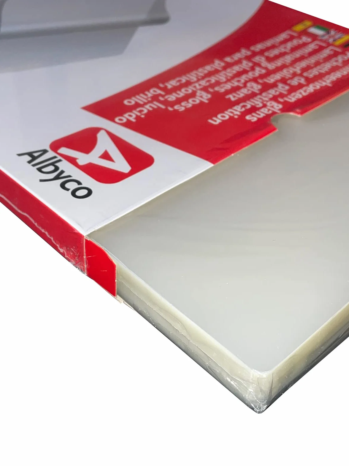 Albyco Bolsa de Laminación A4 Brillante 2x80 Micrones Paquete de 100 Piezas