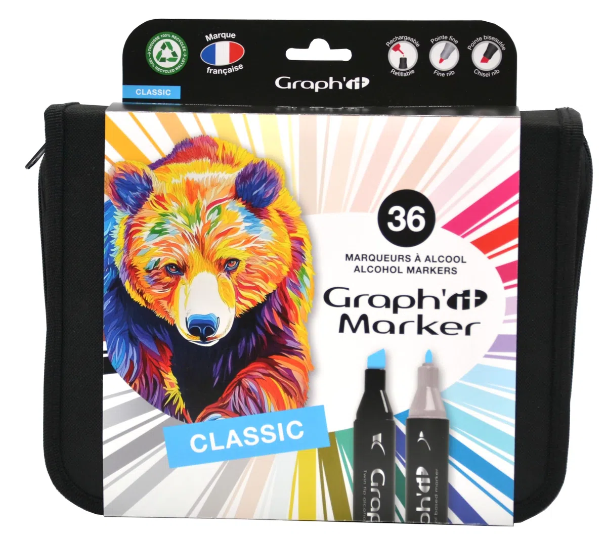 Graph'it GI00360 - Pack de 36 marcadores de doble punta