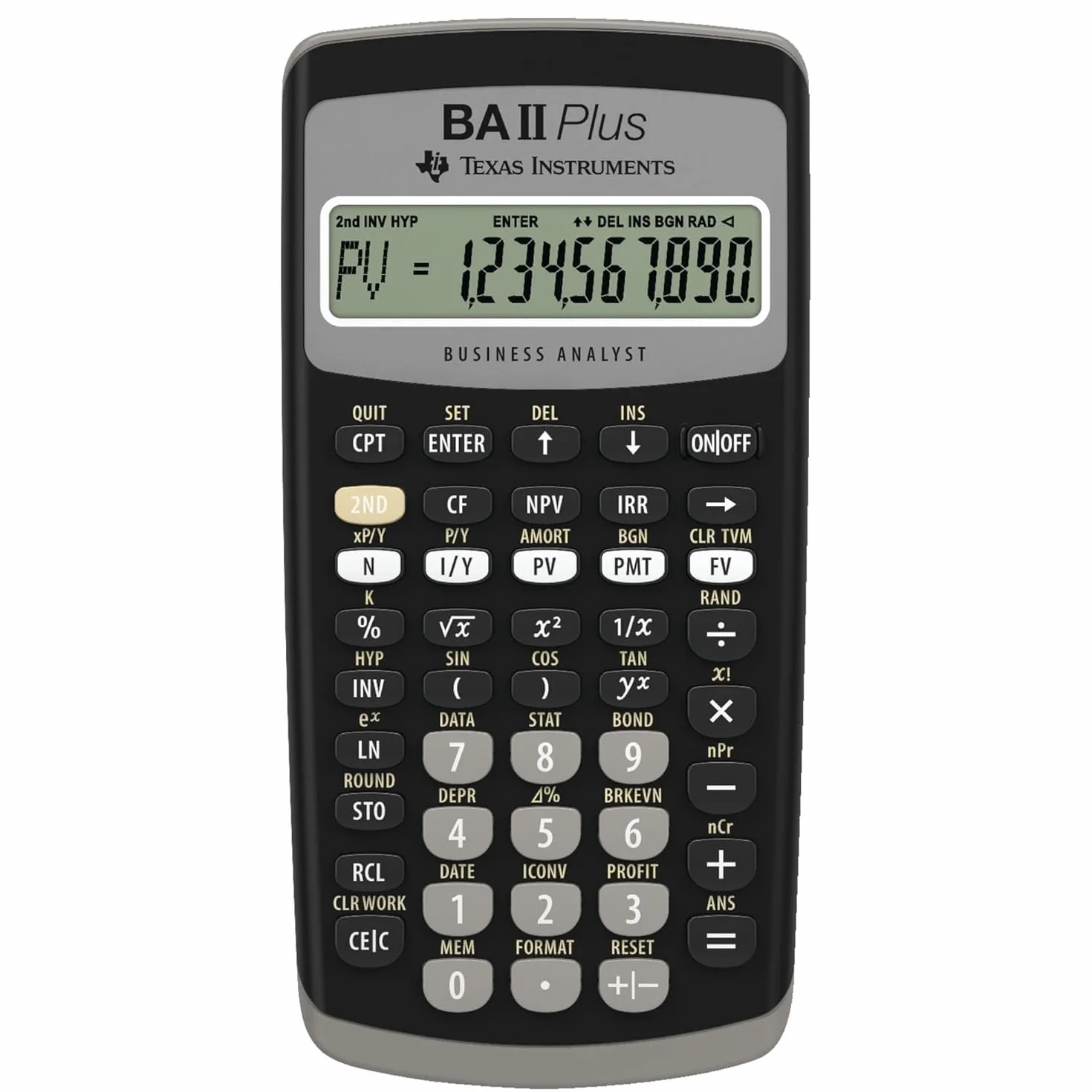 Texas Instruments BAII PLUS - Calculadora financiera, negro