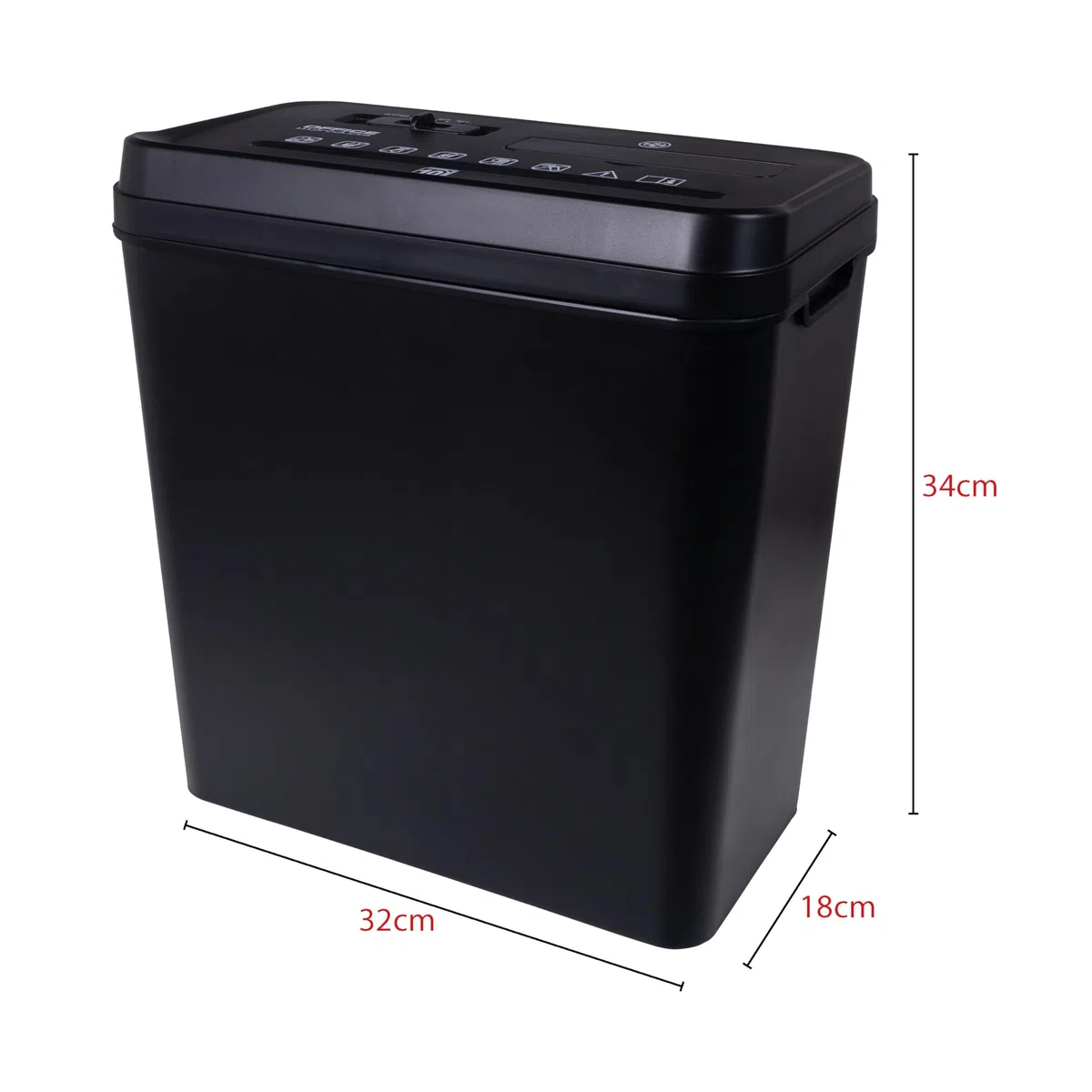 Office Products Destructora de Documentos/Tiras/Trituradora de Papel y Tarjetas/Puede triturar Tarjetas de crédito/hasta 10 Hojas A4/Cesta 14 l/Negra/para Oficina en casa