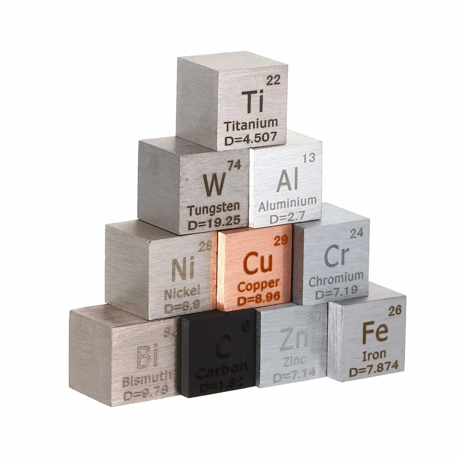PATIKIL Cubo de Vanadio, Cubo de Densidad V de 10 mm Cubo de Elemento de Alta Densidad Cubo de Metal Único Colecciones de la Tabla Periódica de Elementos Experimentos de Laboratorio