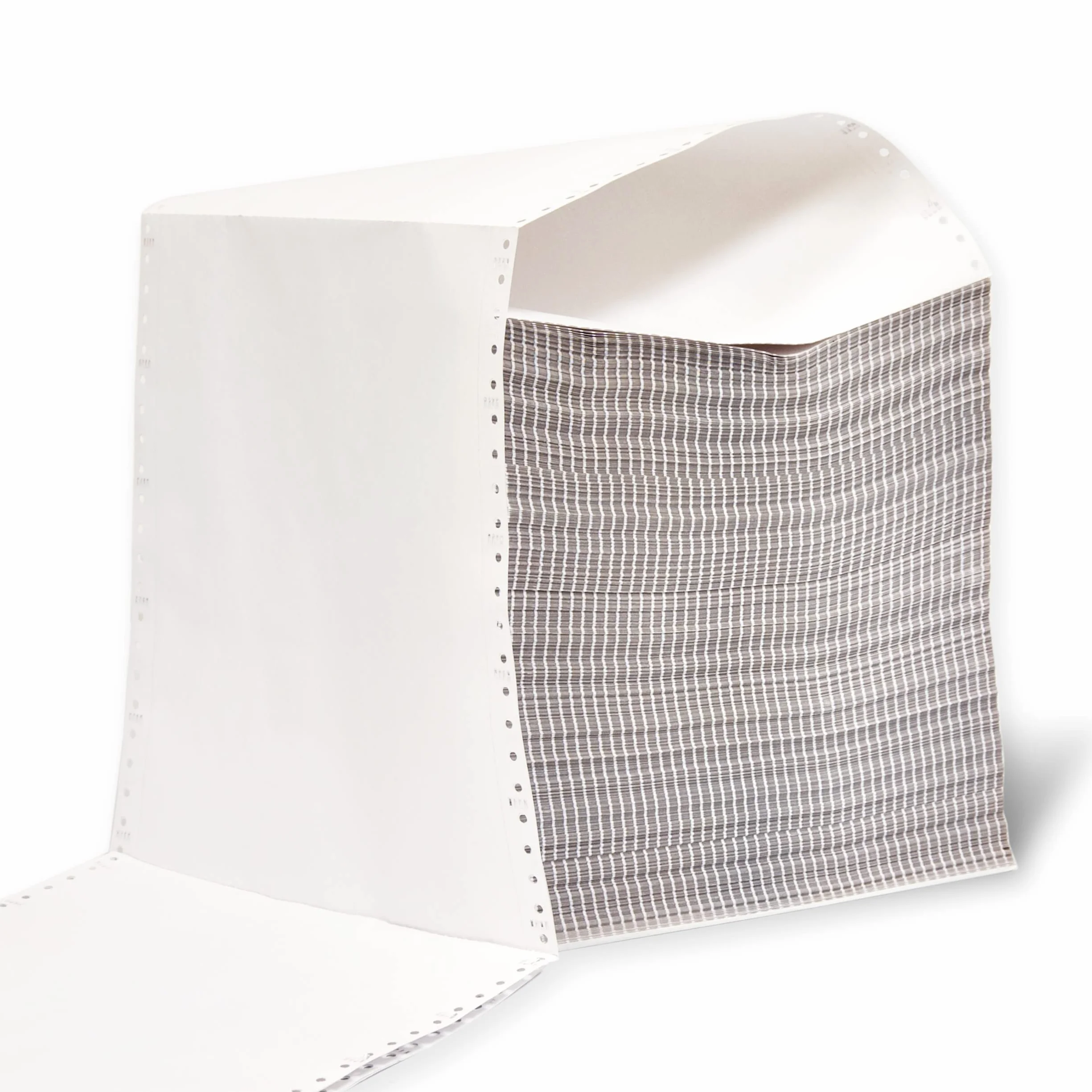 OFITURIA Papel Continuo Blanco, Doble Hoja, Autocopiativo con Trepado, Hojas Plegadas en Zig Zag, Medidas 240 mm x 279 mm A4 - 1500 Hojas