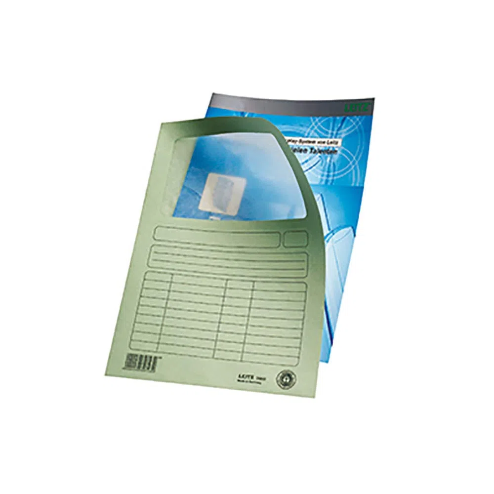 Esselte LEITZ 3950-00-15 - Carpeta con ventana, DIN A4, cartón con ventana, color amarillo, 160 gqm, parte superior con rejilla para escribir en la parte superior, 100 unidades