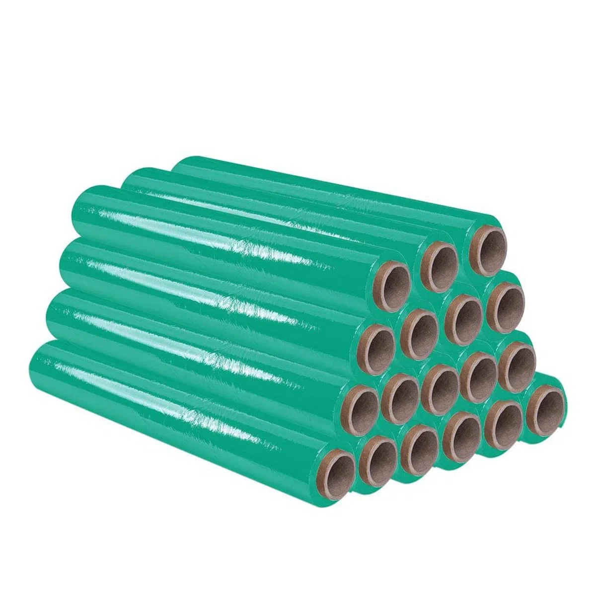 OFITURIA Film Verde para Embalar de 50 cm y estirable hasta 300 Metros de Longitud – Rollo de Film Elástico Manual para Embalaje Industrial – 18 unidades