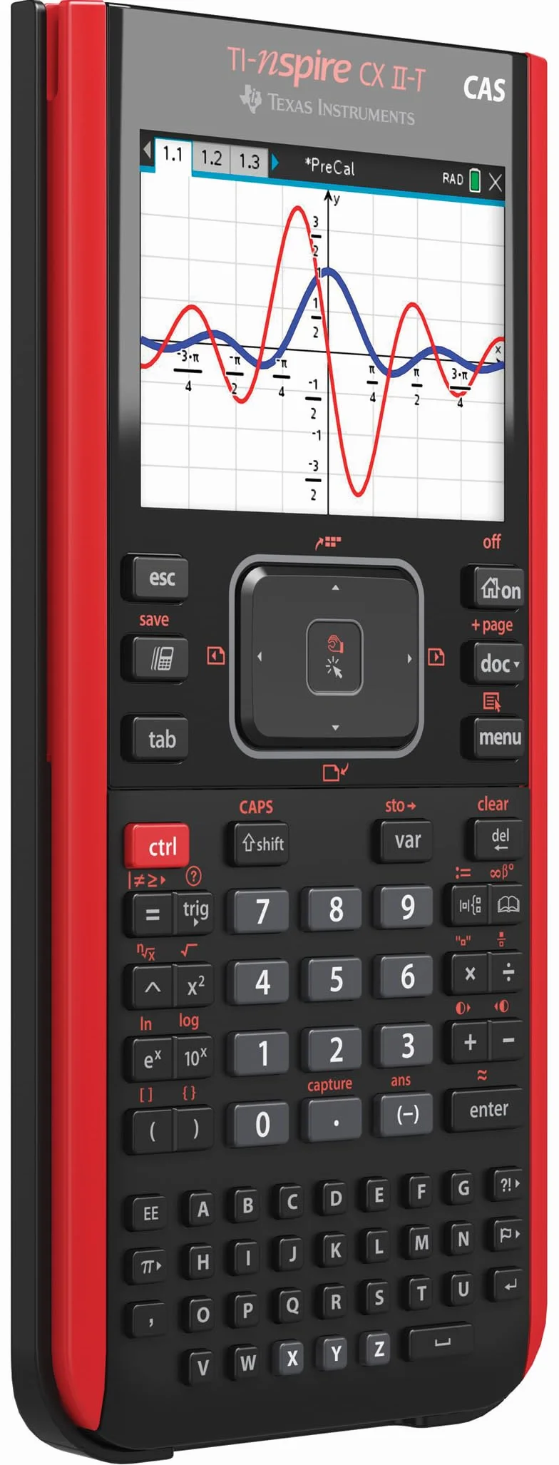 Texas Instruments TI-Nspire CX II-T CAS - E/D/I/F/ES/NL - Calculadora gráfica, Software, USB - New