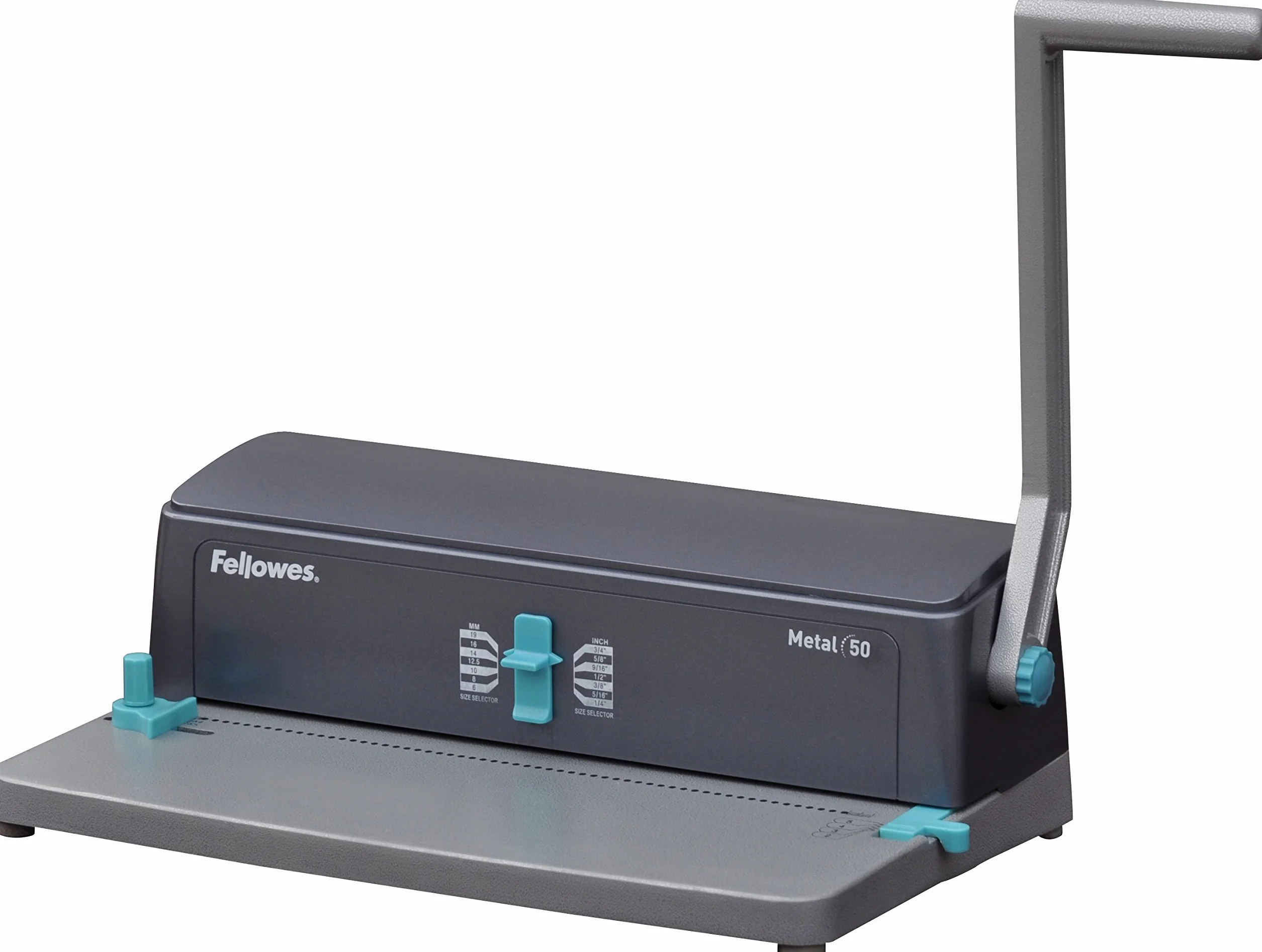 Fellowes Encuadernadora manual de espiral metálico, Uso Moderado, Gris, A4