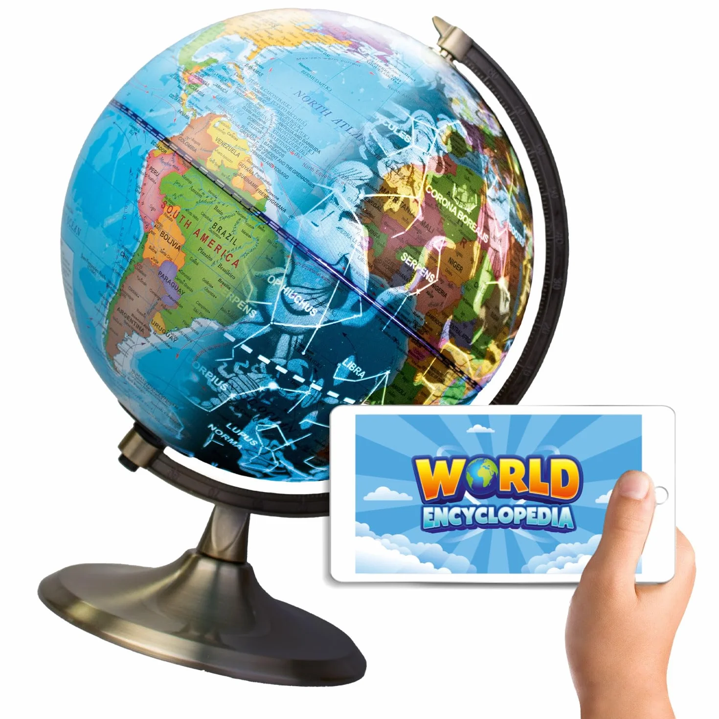 Globo Terráqueo Interactivo Niños con App Luz LED Español Big Minds