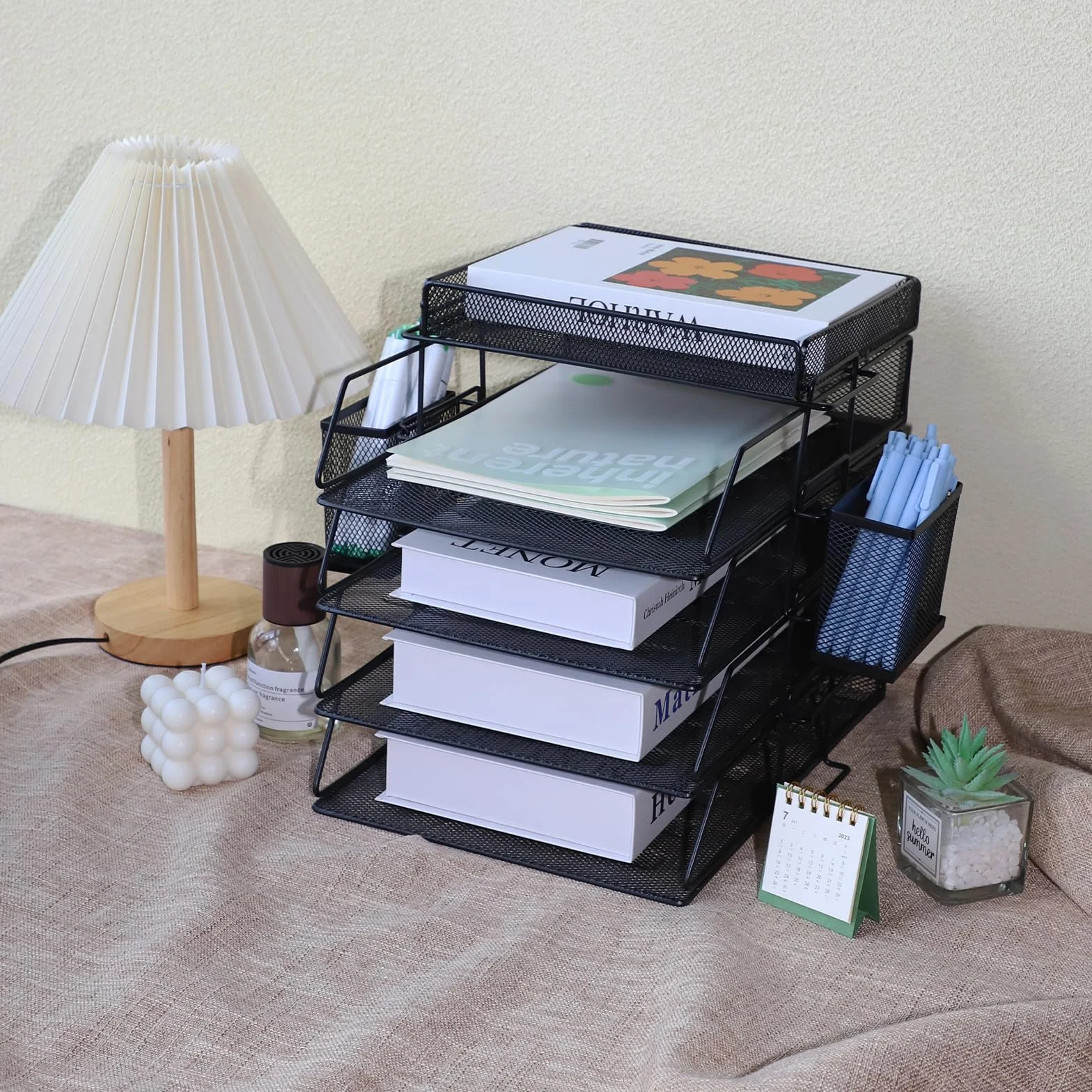 Bandeja para cartas, bandeja de archivo para escritorio de oficina, bandeja organizadora de escritorio, carpeta de bandeja de archivo de papel, organizador de escritorio A4, soporte de documentos para