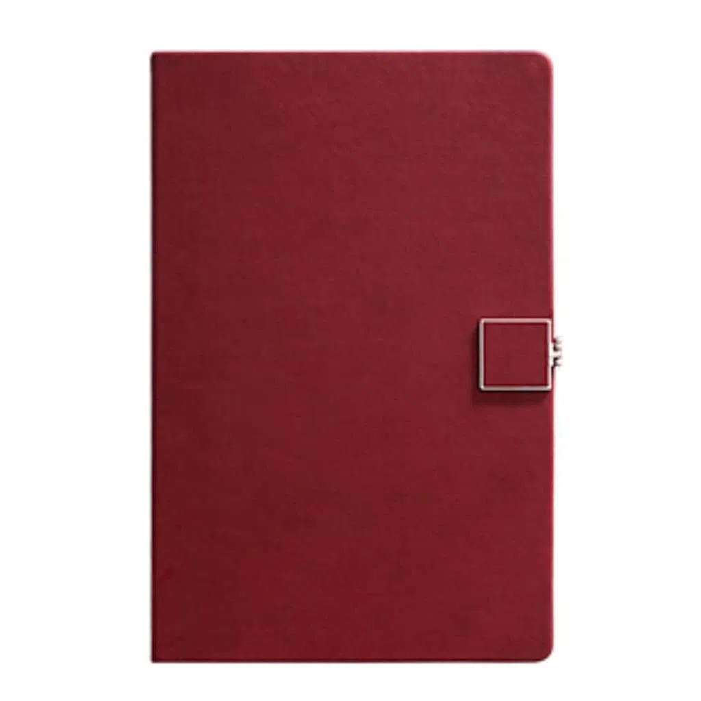 Cuaderno for Trabajos autoayuda Cuadernos Cuaderno Cuaderno Simple Cuenta Mano Sólido Color Magnético Hebilla magnética Espesado Diario de Negocios (Color : Red)