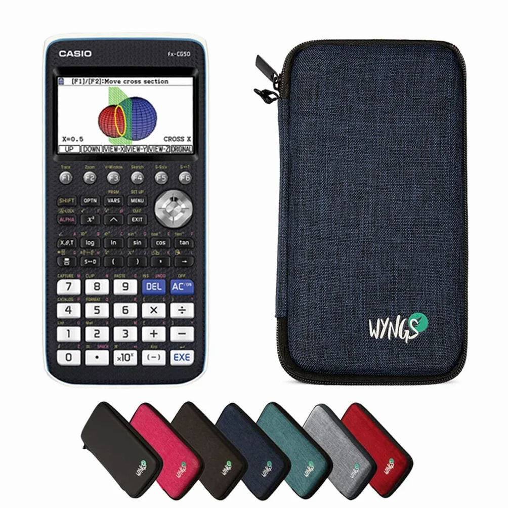 Casio fx-CG50 con Funda Protectora WYNGS Azul - Calculadora Gráfica - Paquete Básico