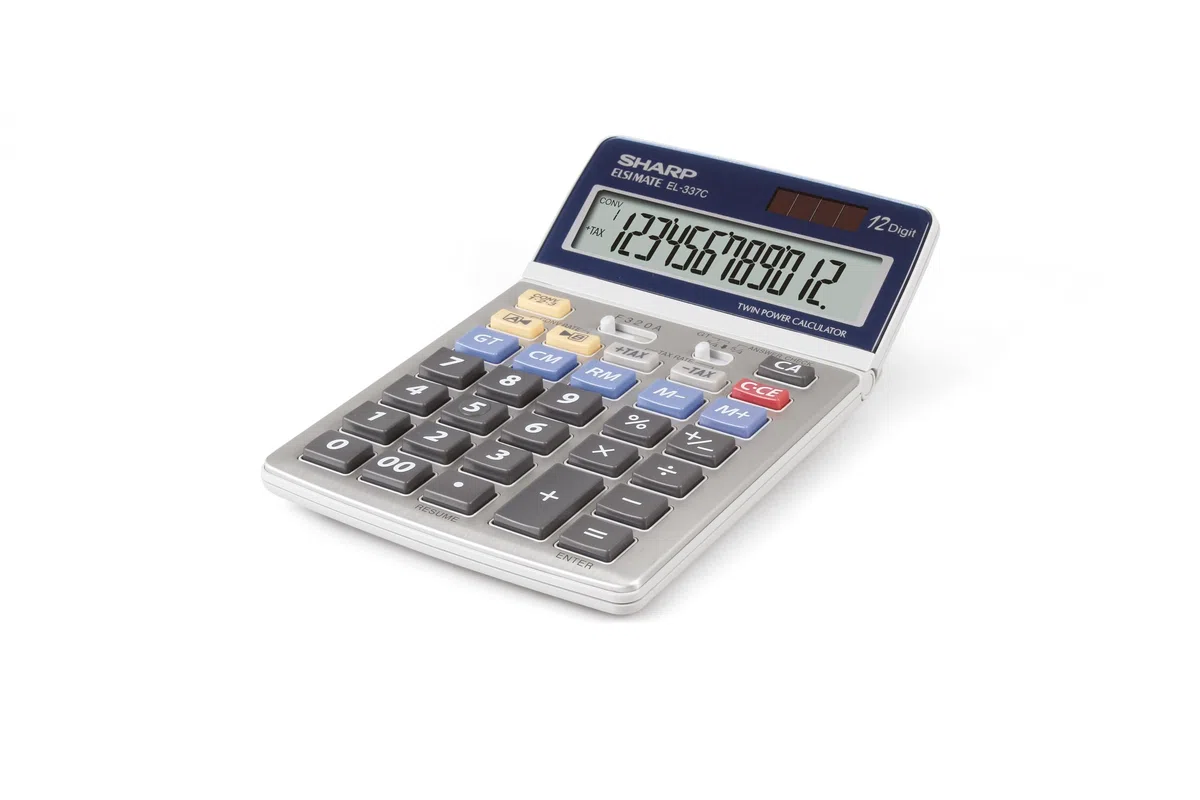 Sharp EL-337C - Calculadora (12 dígitos)
