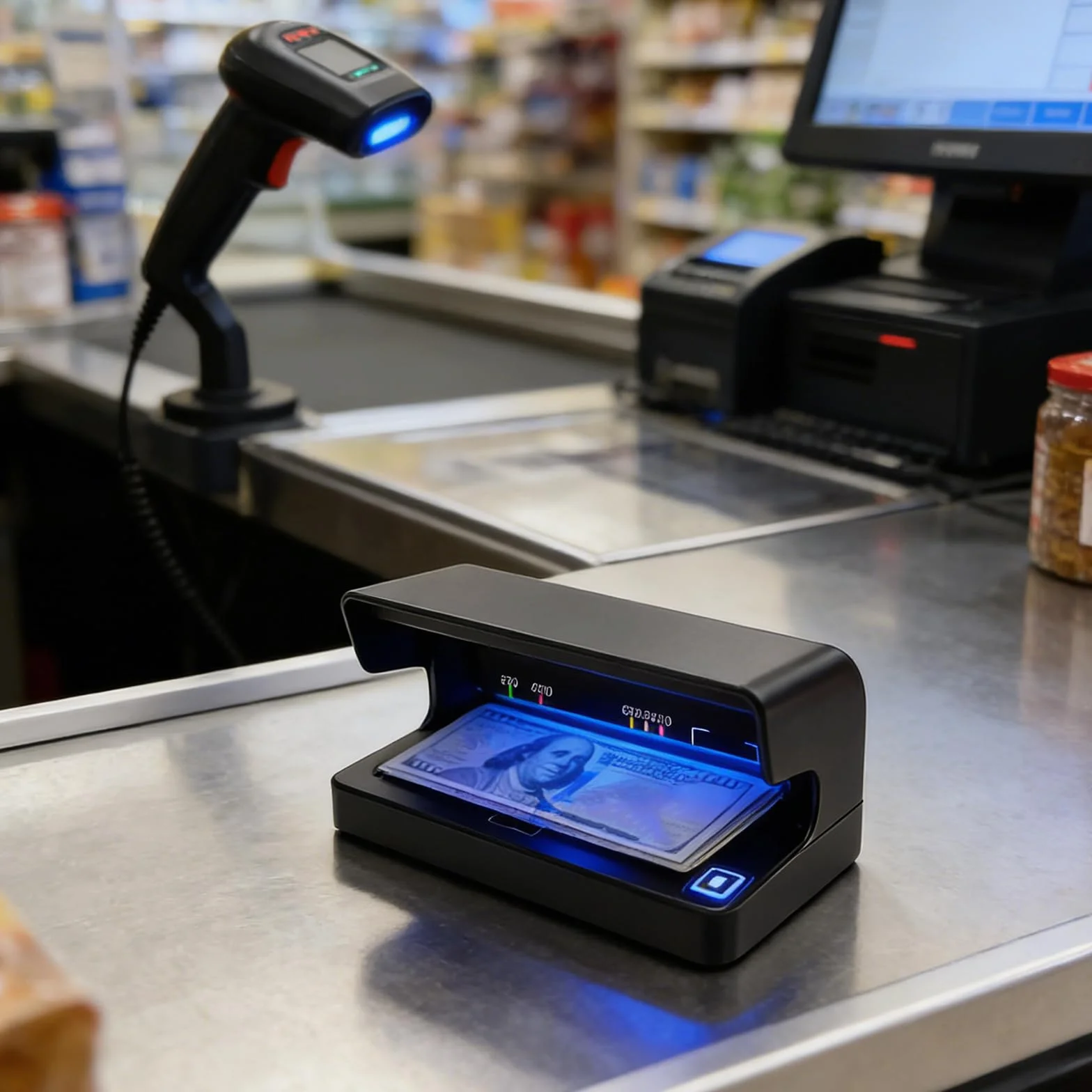 Detector de Billetes Falsos Luz UV 6W Portátil para Todo Tipo de Divisas